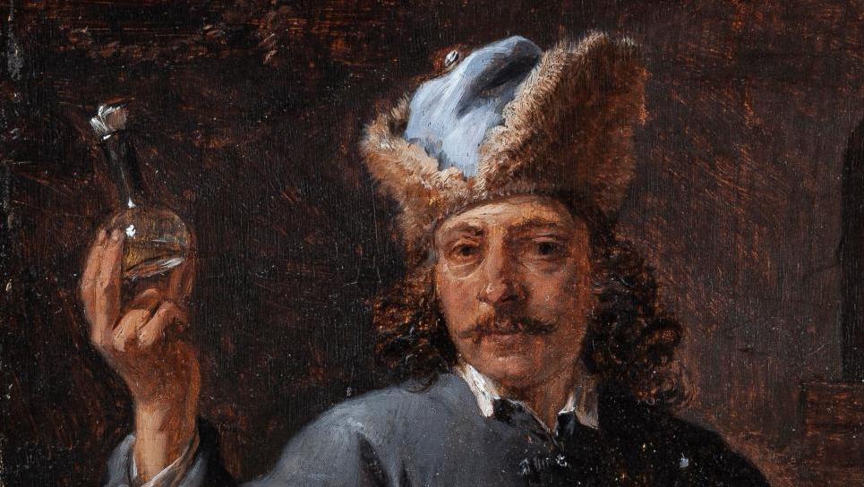 David Teniers le Jeune (1610-1690), Un médecin (l’alchimiste), panneau de chêne,... Teniers le Jeune : l’alchimie a fonctionné