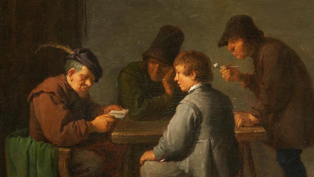 David Teniers le Jeune (1610-1690), Intérieur d’une taverne avec des joueurs de cartes,... Les atouts de David Teniers le Jeune