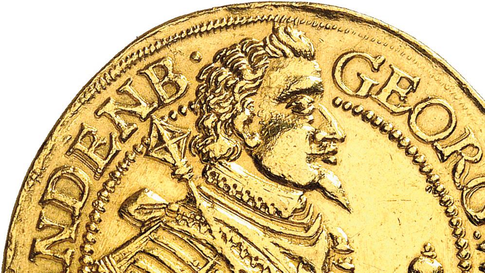 Brandenburg-Prussia, five gold ducats, 1627.Estimate: €75,000 In Brandenburg, Indecision on Religion