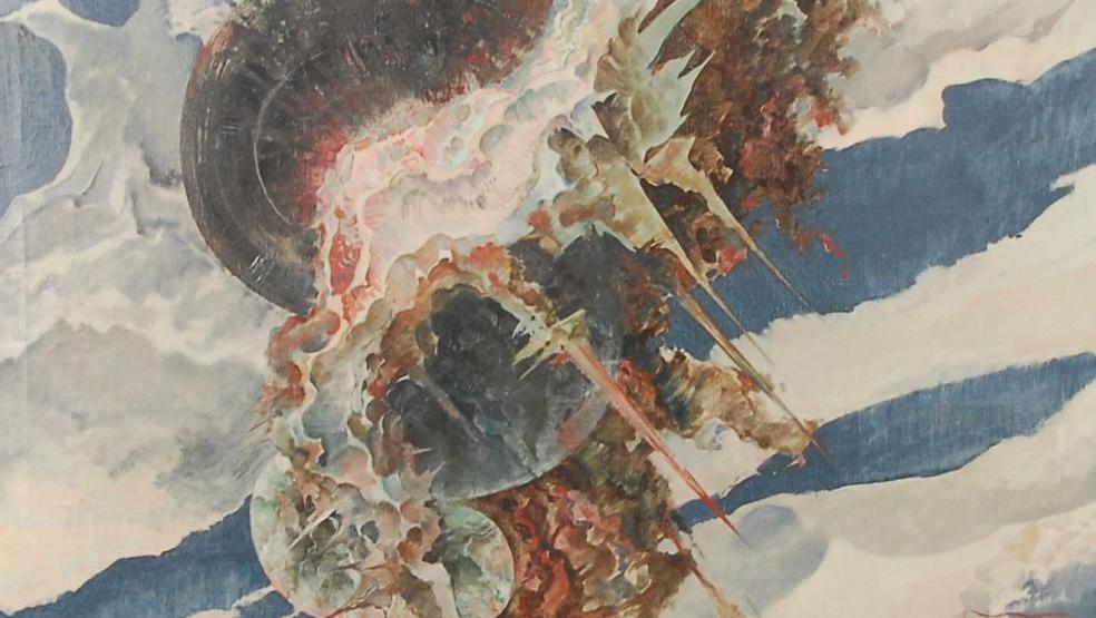 Victor Servranckx (1897-1965), Opus 9, 1931, huile sur toile, 146 x 92 cm. Estimation :... L’univers surréaliste  de Victor Servranckx