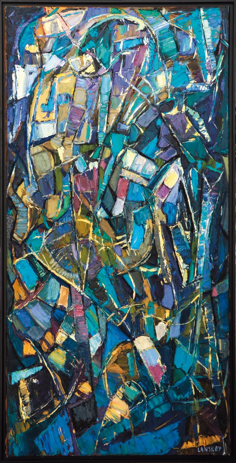Place à l’art lyrique avec cette Composition abstraite réalisée à l’huile sur toile, vers 1967, par André Lanskoy (1902-1976). Il faudra e
