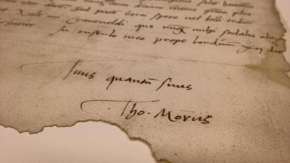 Lettre de Thomas More à Cranevelt, 1521. DR Vous avez dit Utopia ?