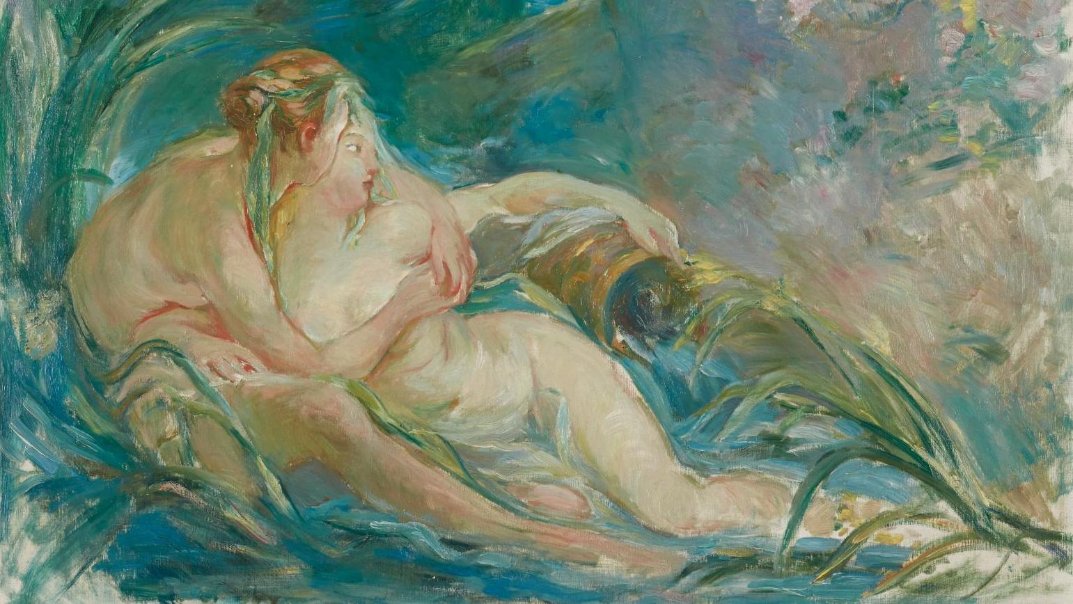 Berthe Morisot (1841-1895), Apollon révélant sa divinité à la bergère Issé (d’après... Berthe Morisot, artiste rococo