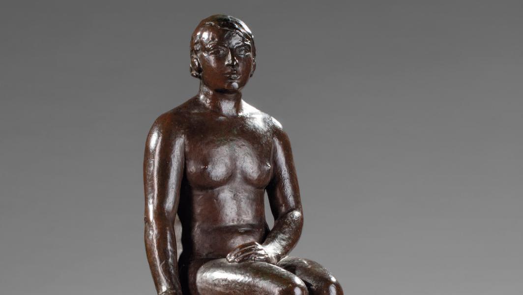 Charles Despiau (1874-1946), Le Nu assis, dit Printemps, 1923-1925, épreuve en bronze... Despiau et la figure humaine
