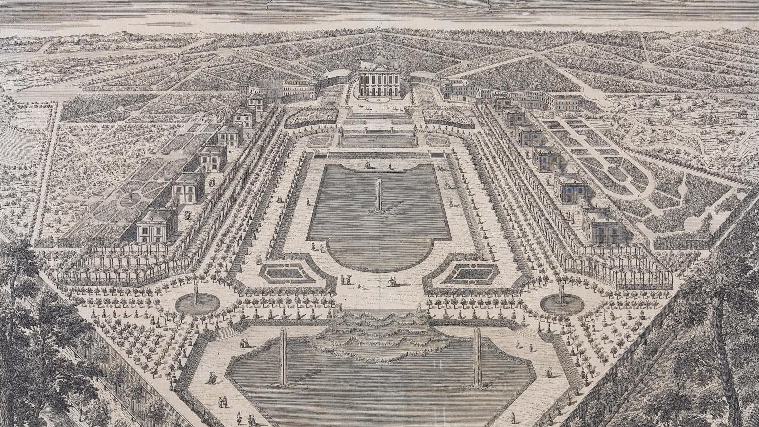 Sébastien Antoine (1687-1761), d’après Pierre Lepautre (1660-1744), Vue du château... Marly sauvé des eaux