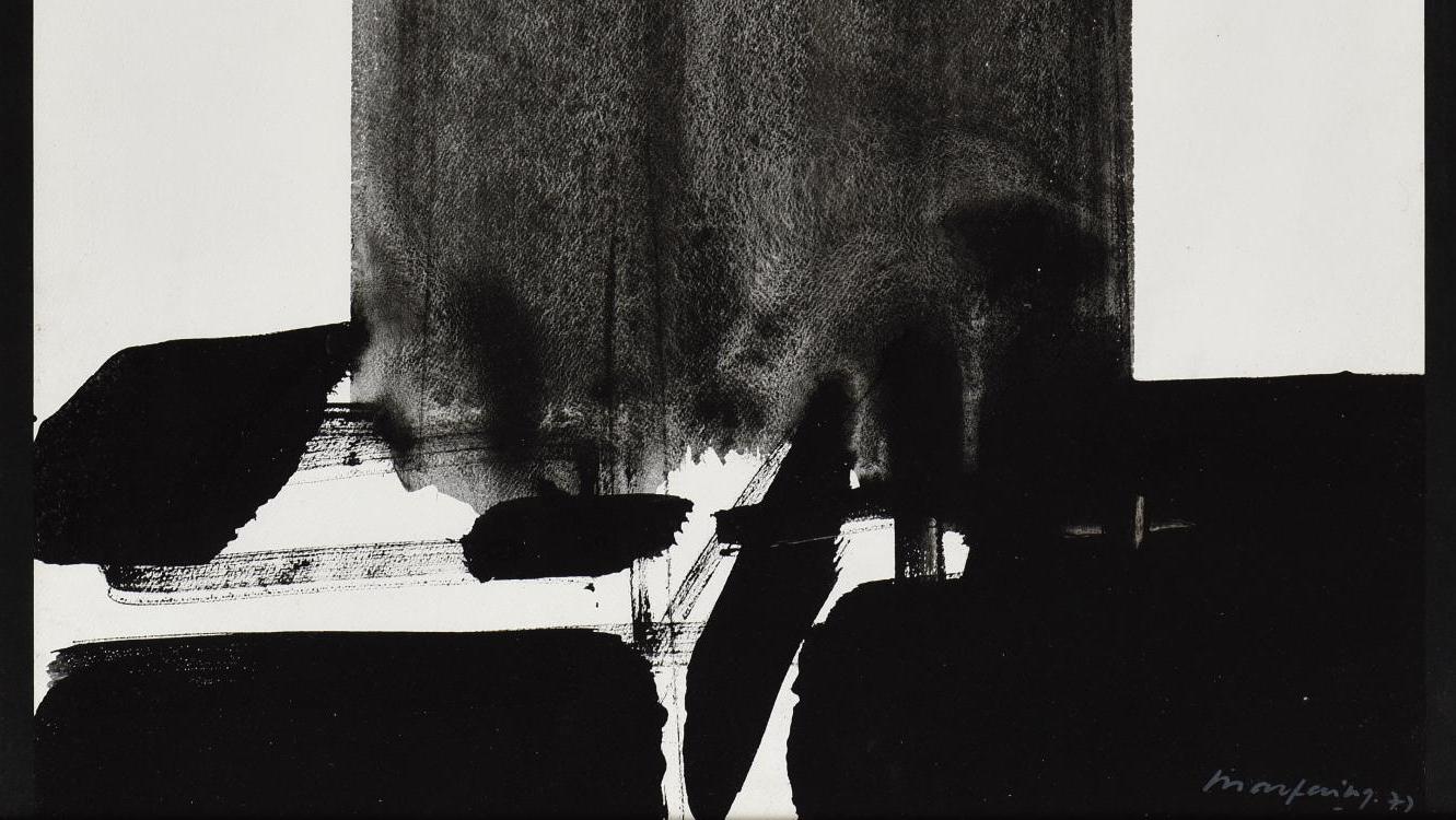 André Marfaing (1925-1987), Sans titre, 1971, lavis d’encre, signé et daté en bas... De Marfaing à Vautrin, regards sur le XXe siècle