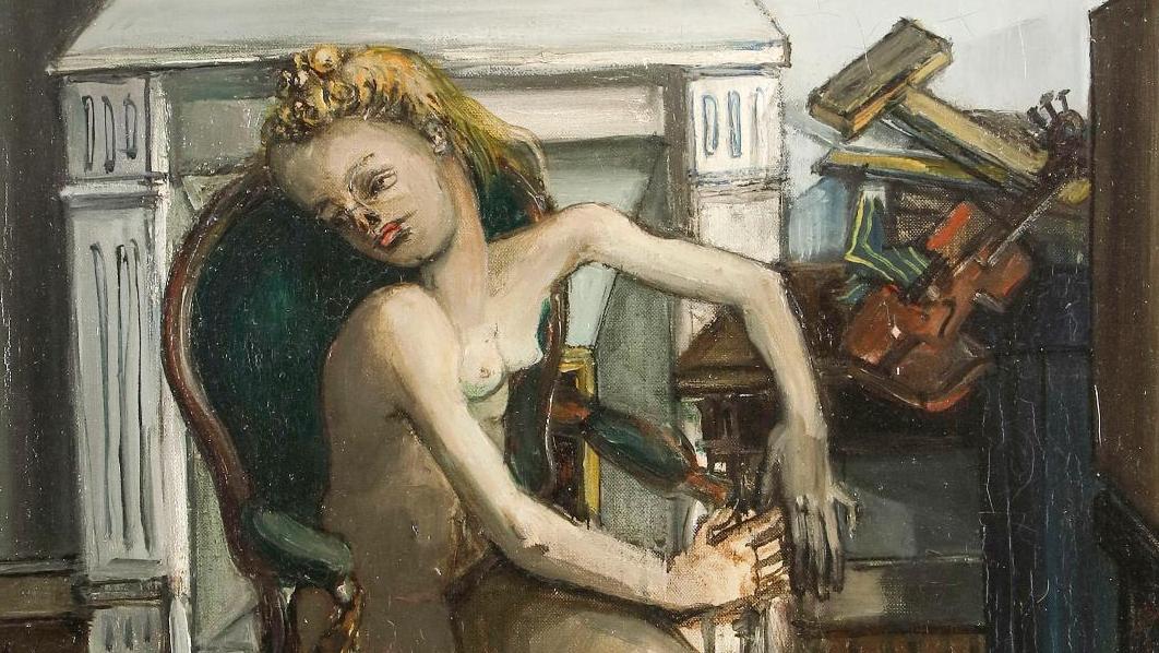 Francis Gruber (1912-1948), Jeune fille assise dans l’atelier, 1938, huile sur toile,...  Francis Gruber, la quête impossible de la perfection