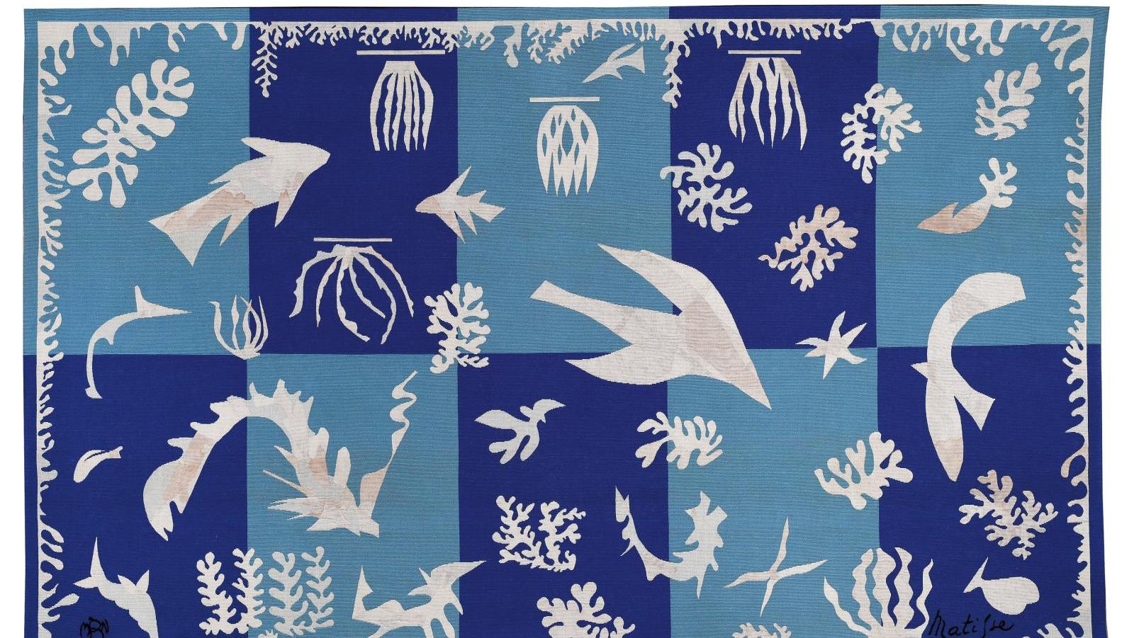 D’après Henri Matisse (1869-1954), Polynésie, la mer, 1959, tapisserie en laine,... Voyage Voyages au Mucem à Marseille