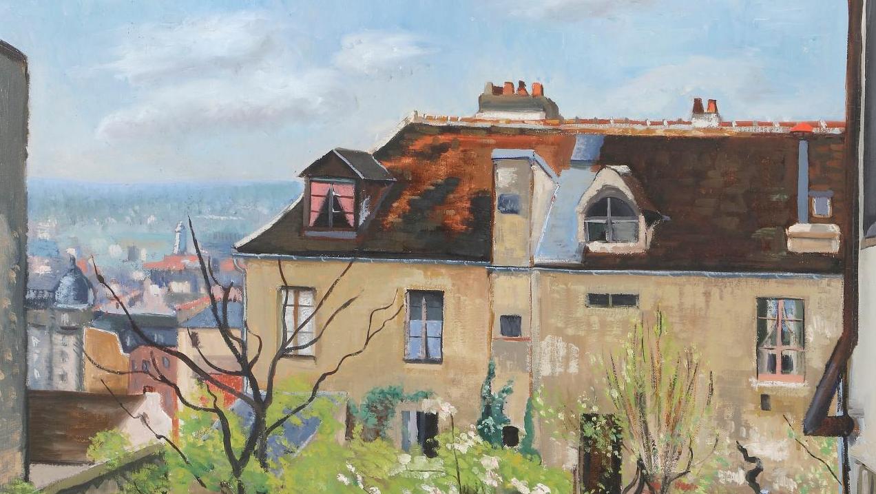 André Utter (1886-1948), Jardin du 12 de la rue Cortot, Paris, vers 1913, huile sur... L’atelier de la rue Cortot d'André Utter