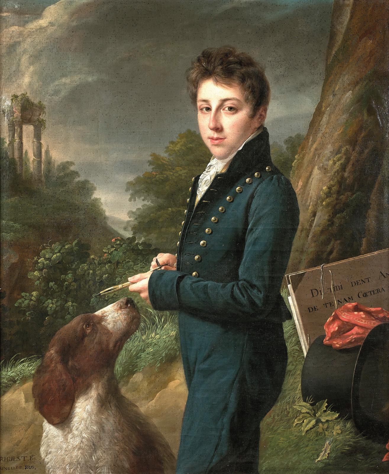 Portrait néoclassique par Charles-Pierre Verhulst 