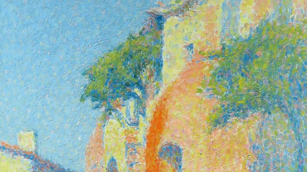 Achille Laugé (1861-1944), Maison à Collioure, huile sur toile, 73 x 50 cm. Adjugé :... Collioure et Vallauris  avec Laugé et Picasso