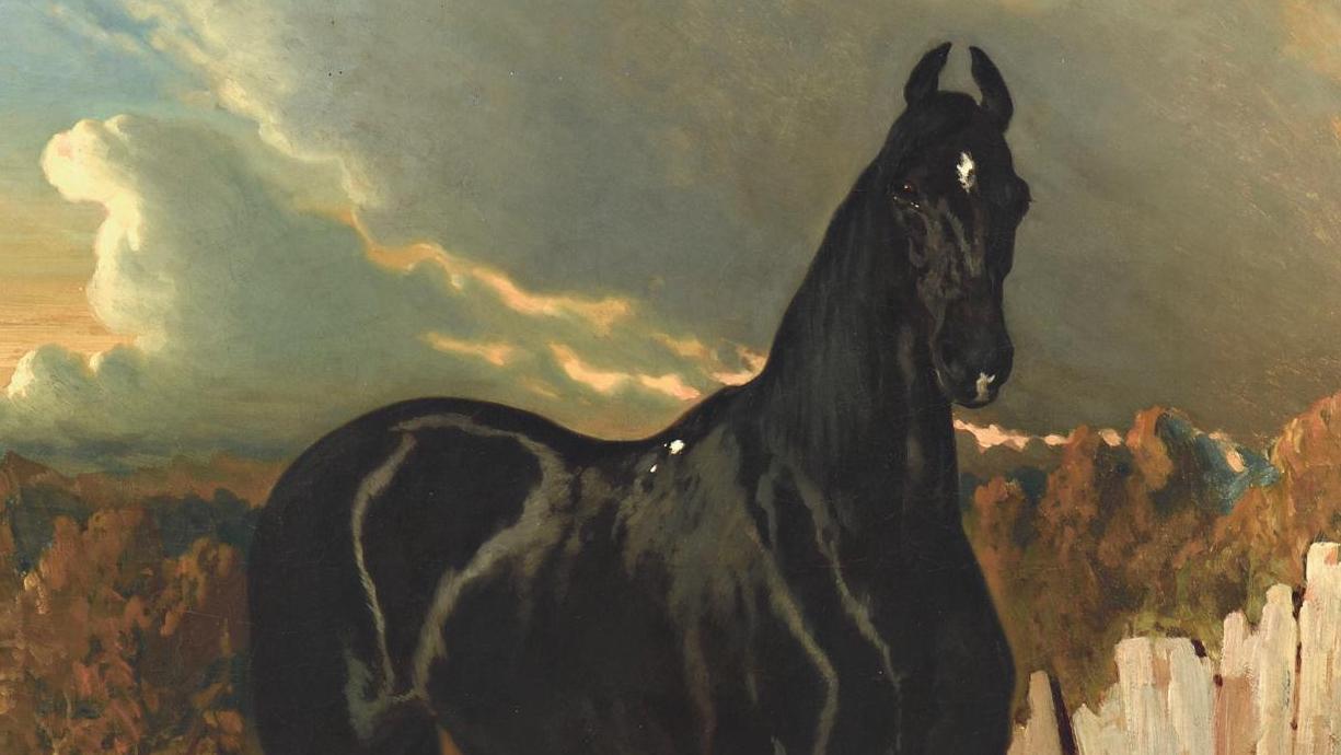Alfred de Dreux (1810-1860), Black Knight, vers 1855-1860, huile sur toile, signée,... Alfred de Dreux : des héros d’un genre nouveau