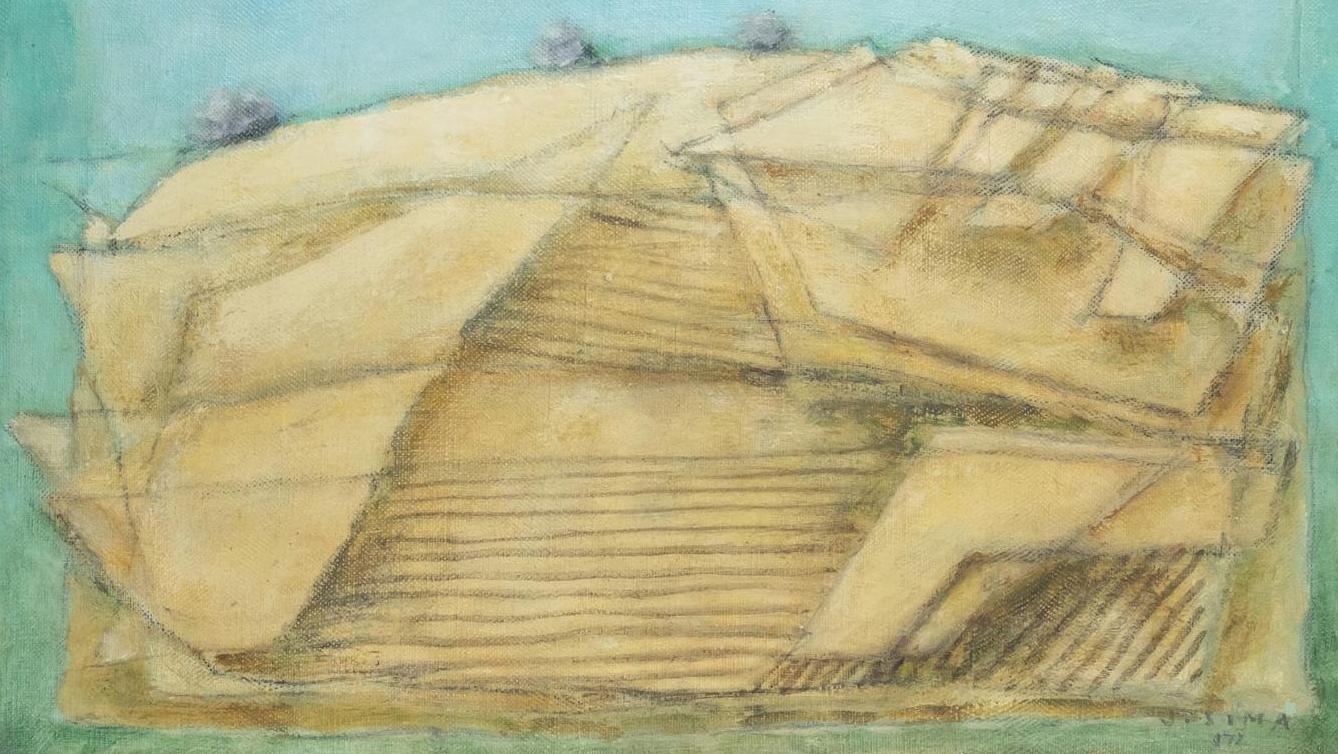 Josef Sima (1891-1971), Composition, 1952, huile sur toile, 27 x 40 cm. Adjugé :... Josef Sima à l’atelier Pons