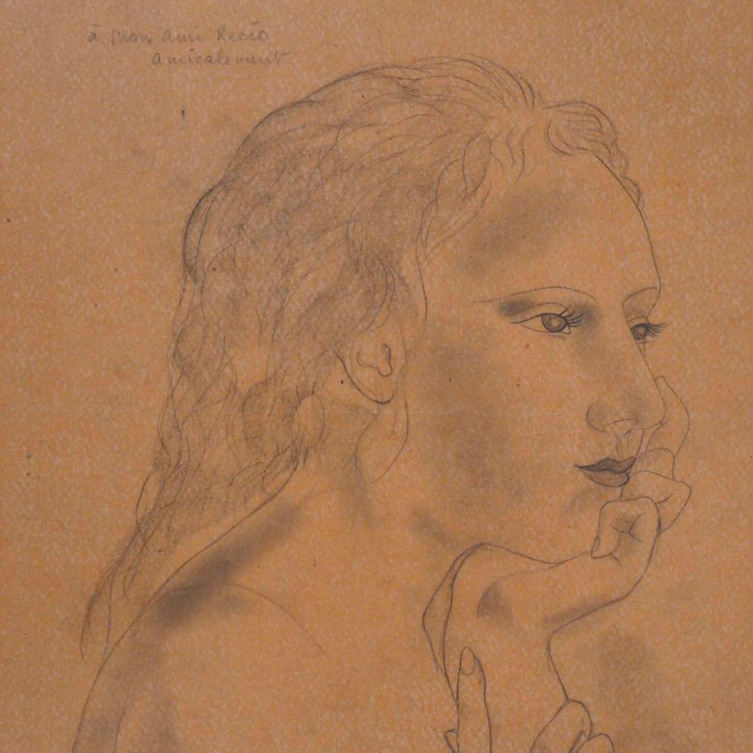 Léonard Tsuguharu Foujita's Precisely Dated 1925 Drawing - Pre-sale