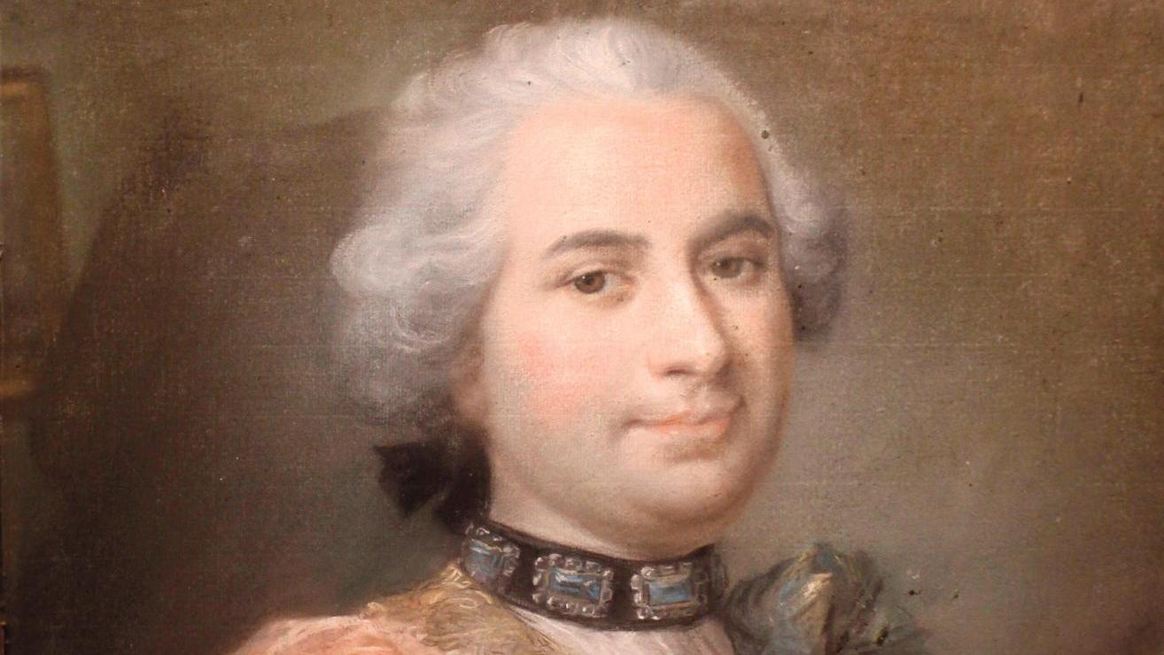 Attribué à Louis Vigée (1715-1767), Portrait de Pierre de Jélyotte (1713-1797), pastel... L'opéra baroque avec Vigée, l'abstraction par Mathieu