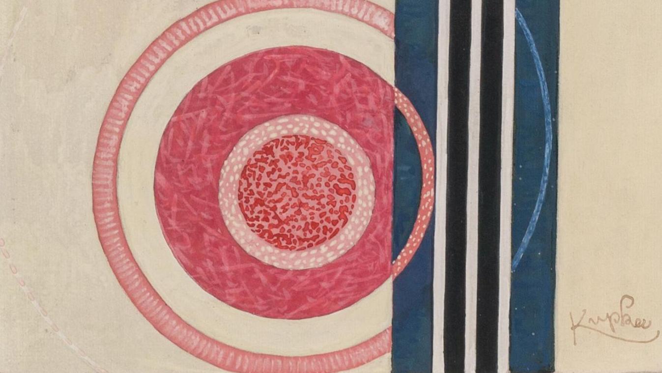 Frantisek Kupka (1871-1957), Study for "The Circular and Rectilinear," c. 1935, gouache,... Radiant Kupka: Abstraction and Vitality