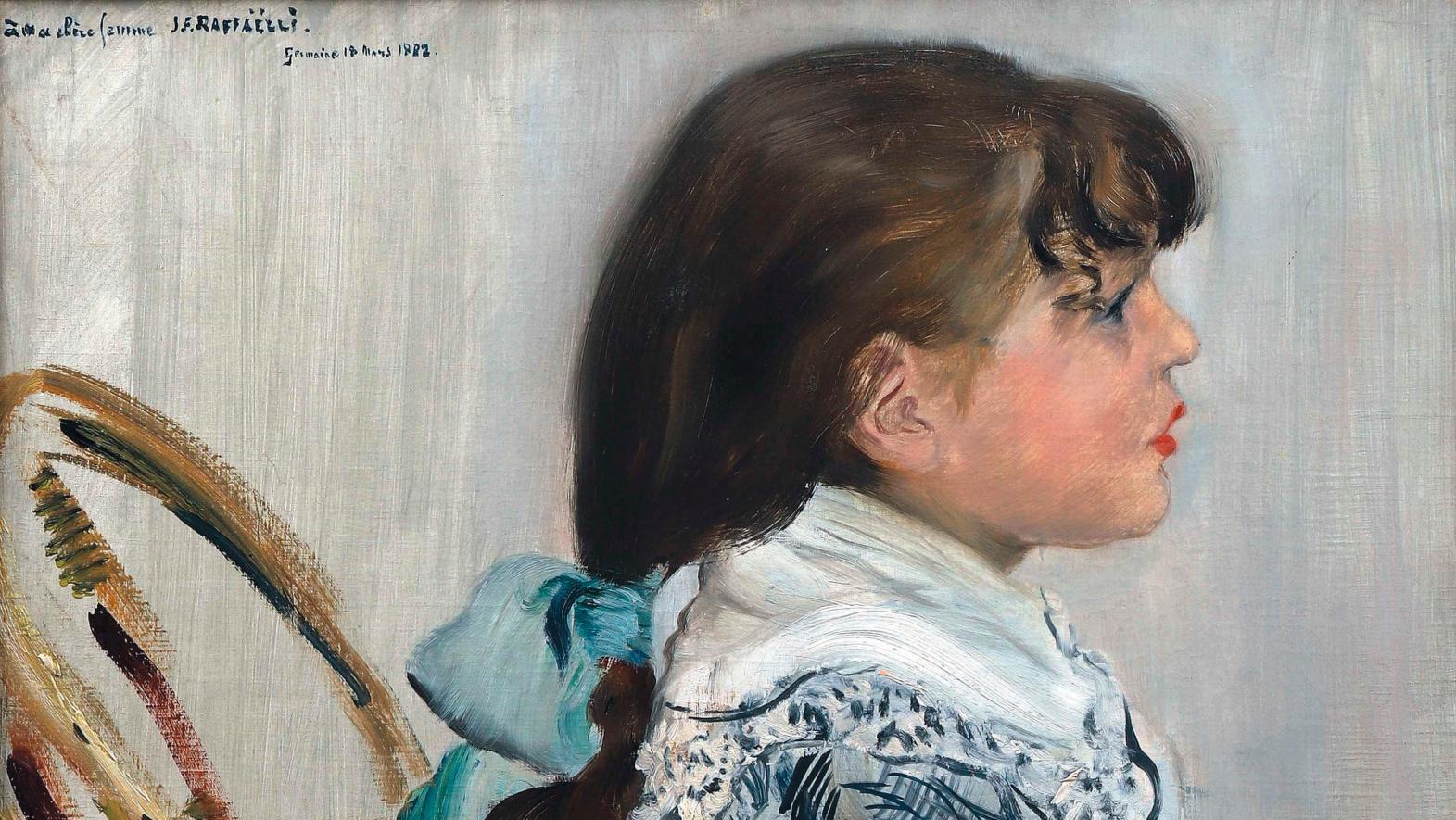 Jean-François Raffaëlli (1850-1924), Portrait de Germaine, fille de l’artiste, huile... Raffaëlli : tendresse paternelle