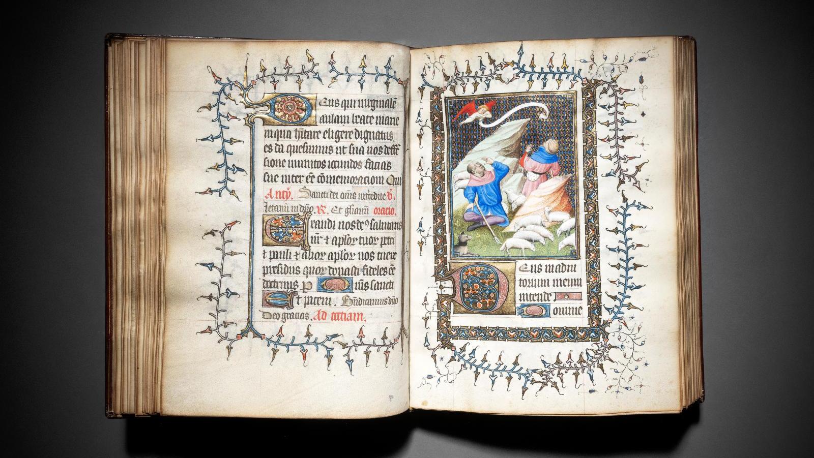 France, Paris, around 1400-1410. Book of Hours for use in Rome (Hours of the Virgin... Captivating Book of Hours from the Golden Age of Miniatures