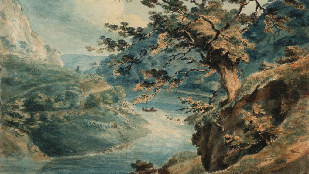 Joseph Mallord William Turner (1775-1851), Vue des gorges de l’Avon, 1791, crayon,... Turner, peintures et aquarelles. Collections de la Tate