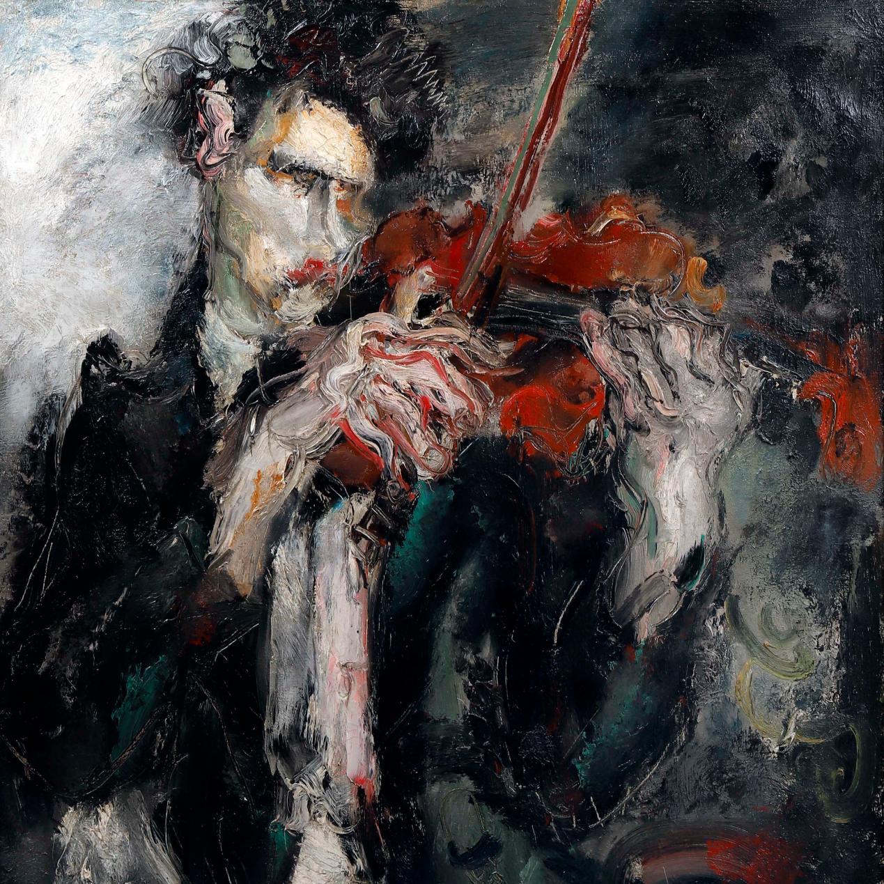 Virtuosity Rewarded for a "Violinist" by Gen Paul   - Lots sold