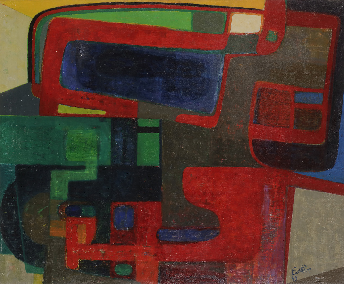 Maurice Estève (1904-2001), Mechanic, 1949, oil on canvas, 50 x 61 cm (detail).Estimate: €50,000/80,000