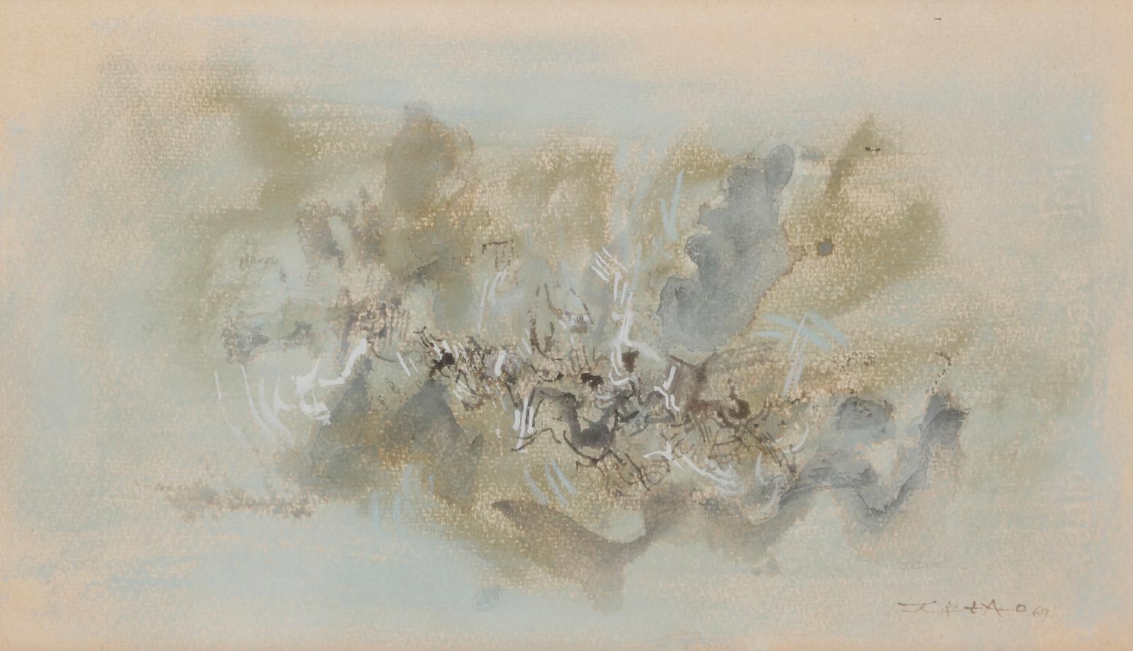 Zao Wou-ki (1920-2013), Composition, 1969, gouache and ink, 18 x 30.5 cm.Estimate: €20,000/30,000
