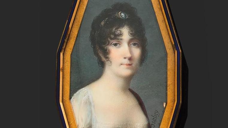 Jean-Baptiste Isabey (1767-1855), L’Impératrice Joséphine, en buste de trois-quarts... Joséphine et autres personnalités historiques