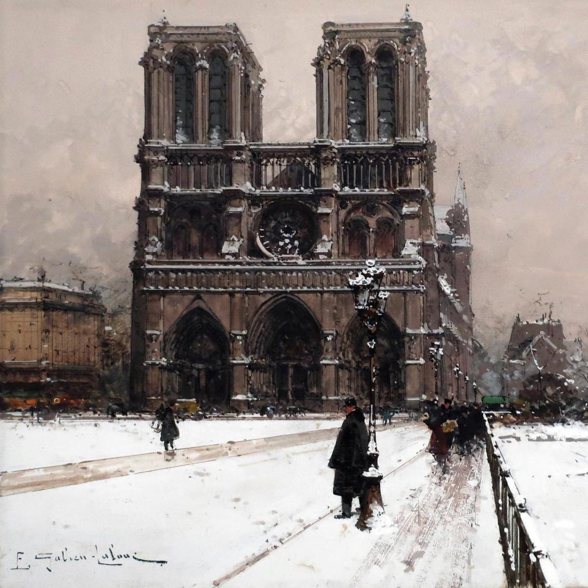 Notre-Dame sous la neige par Galien-Laloue - Après-vente