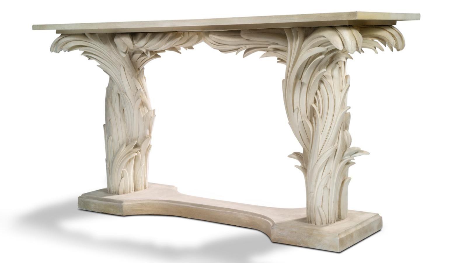Jean-Michel Frank (1895-1941), console table in patinated plaster comprising a top... Jean-Michel Frank 