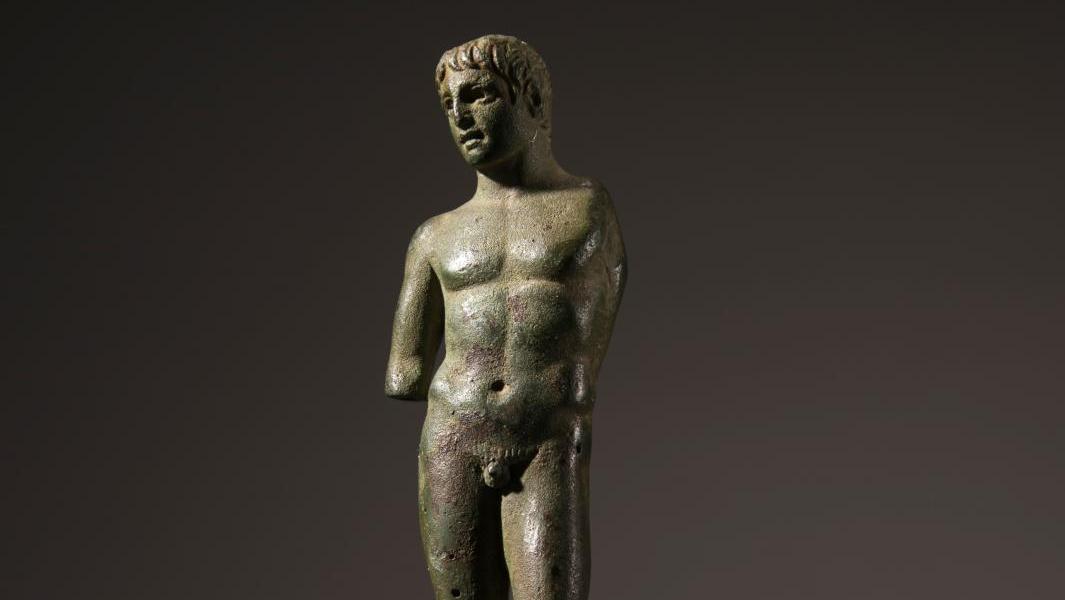 Gallo-Roman period, 1st century. Nude statuette of Hermes, bronze, h. 11.7 cm (excluding... Prelude to Victory for Classical Antiquity