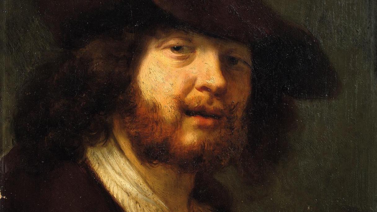 Atelier de Rembrandt Hermenszoon Van Rijn (1606-1669), Portrait d’homme au béret,... Au siècle de Rembrandt