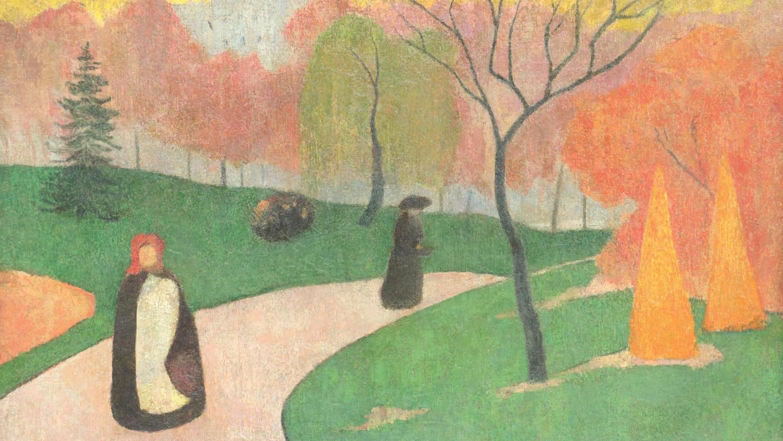 Georges Rasetti (1851-1938), Élégantes au jardin public, 1890-1892, huile sur toile... La modernité commence à Pont-Aven