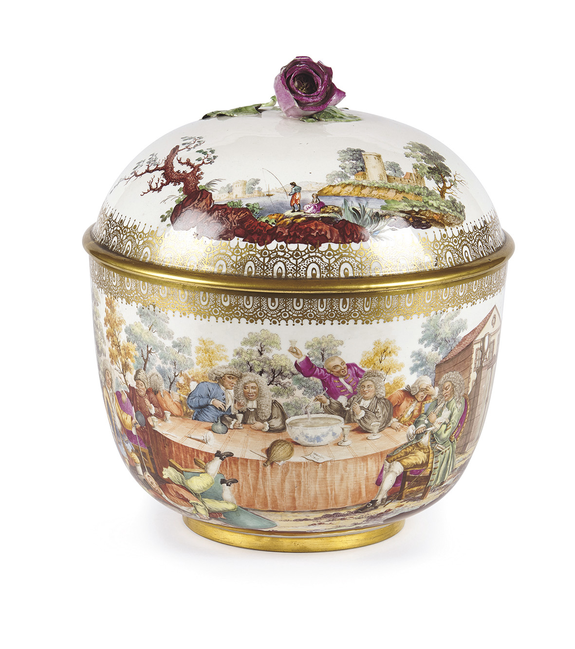 Cadeau princier en porcelaine d’Ansbach décorée à La Haye 