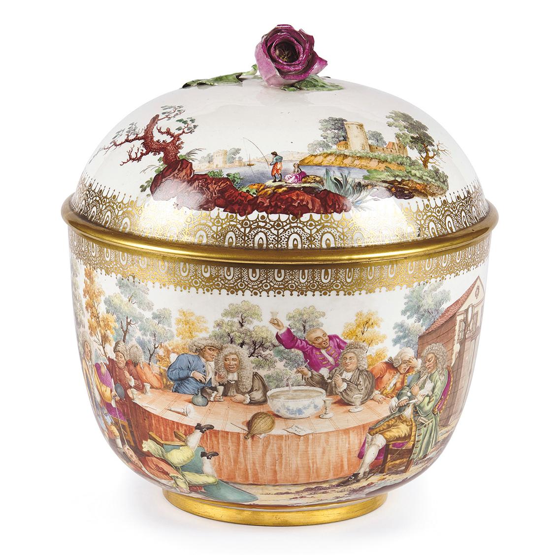 Cadeau princier en porcelaine d’Ansbach décorée à La Haye  - Après-vente