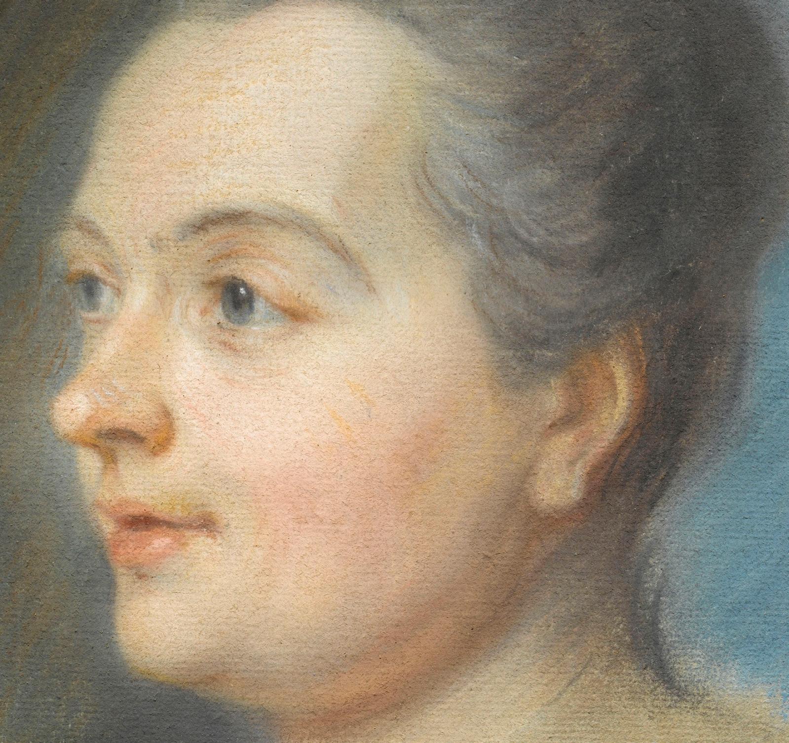 Maurice Quentin de La Tour, Préparation présumée pour le visage de Madame de Pompadour (ici peut-être Maurice Quentin de La Tour, Portrait d’une incon