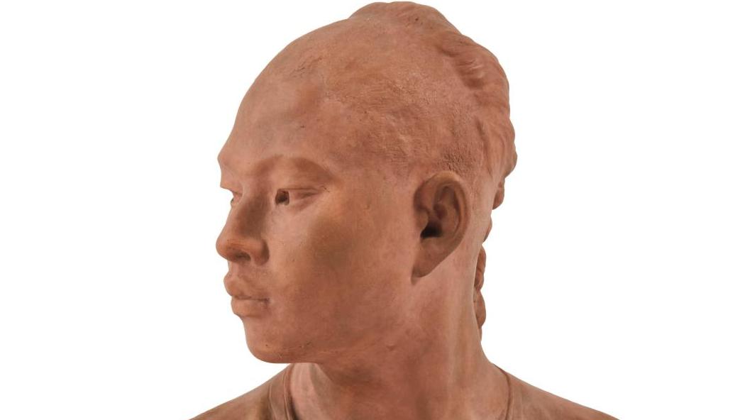 Jean-Baptiste Carpeaux (1827-1875), Le Chinois, sculpture en terre cuite d’édition,... Carpeaux ethnologue