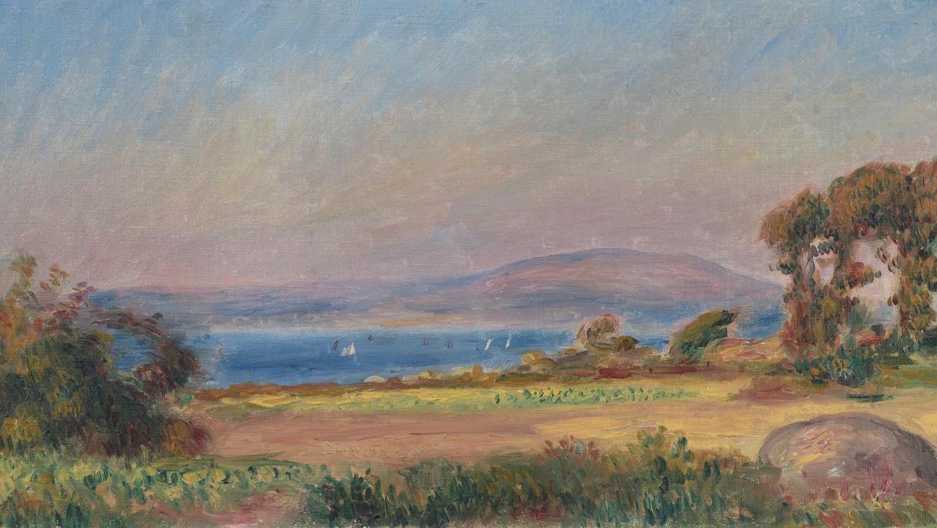 Pierre-Auguste Renoir (1841-1919), Paysage du Midi, environs de Cagnes-sur-Mer, vers... Renoir : au loin, la mer 