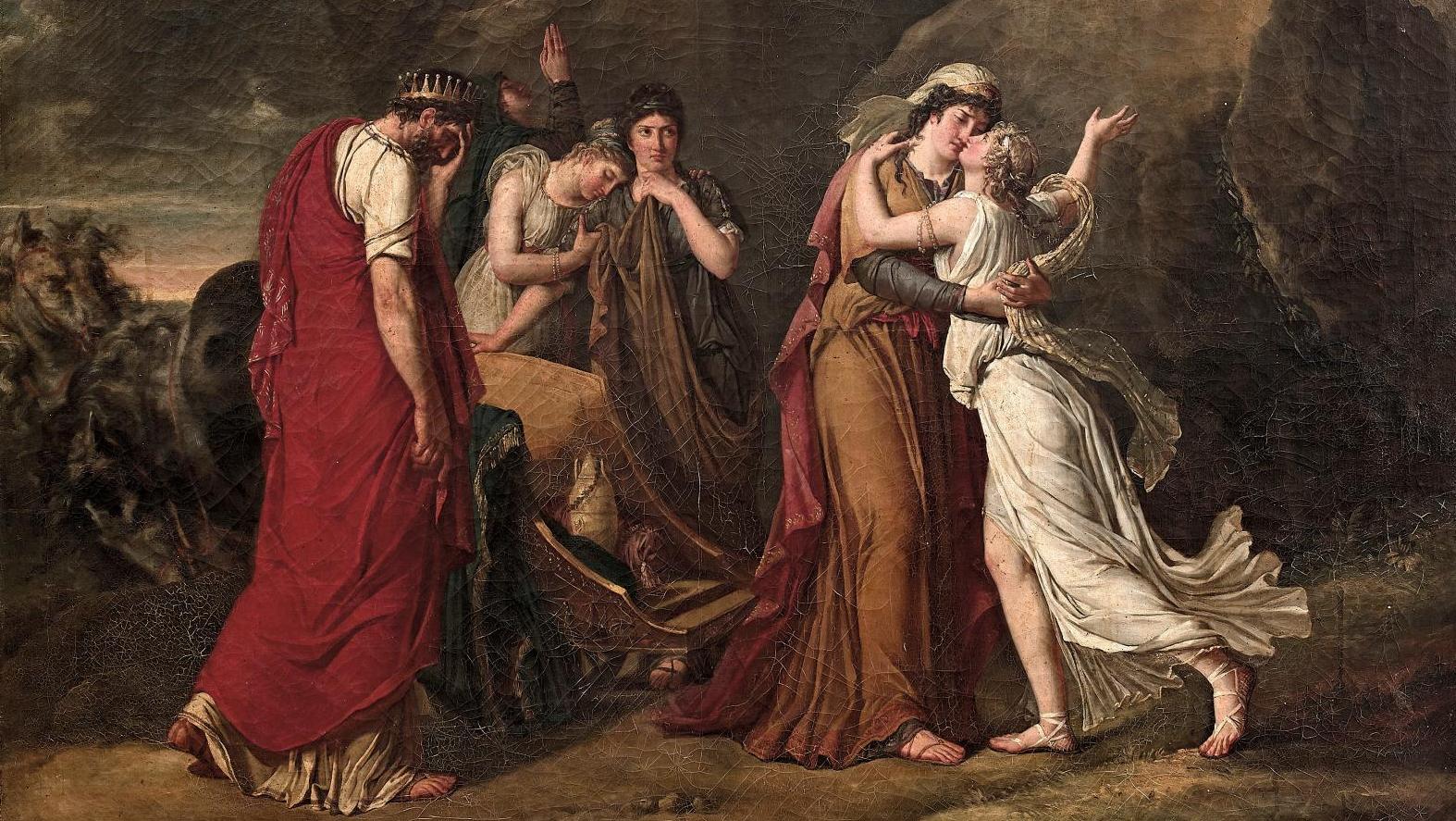 Marie Guillemine Benoist (1768-1826), Les Adieux de Psyché à sa famille, 1791, huile... Un record pour la Psyché de Marie Guillemine Benoist