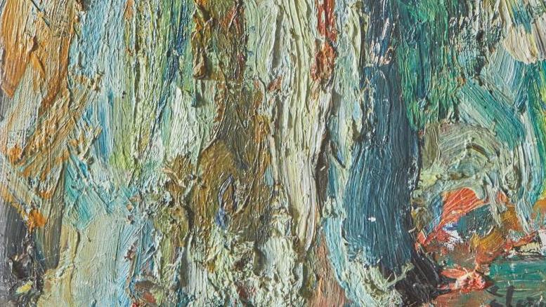 Eugène Leroy (1910-2000), Nu féminin debout, huile sur toile, 100 x 50 cm. Adjugé :... Au cœur de la matière avec Eugène Leroy