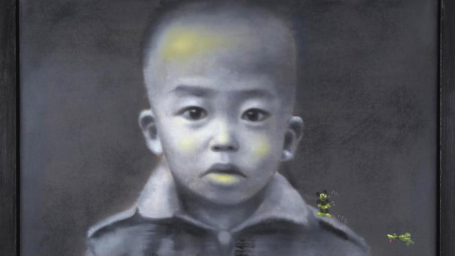 Li Tianbing (né en 1974), Sans titre, 2006, huile sur toile, 162 x 97 cm.Estimation... Une enfance unique 