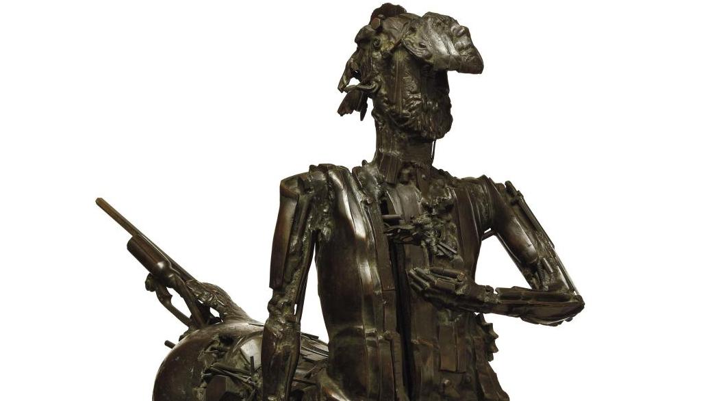 César (1921-1998), Le Centaure – Hommage à Picasso, 1984, bronze soudé à patine brune,... Un Centaure en hommage