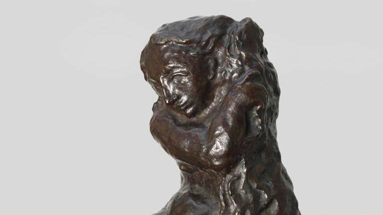Pablo Picasso (1881-1973), Femme agenouillée se coiffant, 1906, sculpture en bronze... Picasso, modeleur