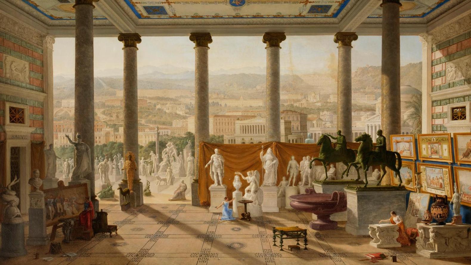Adjugé 250 000 €, record du monde. Antonio Niccolini (1772-1850) et Letterio Subba... Voir Naples et peindre