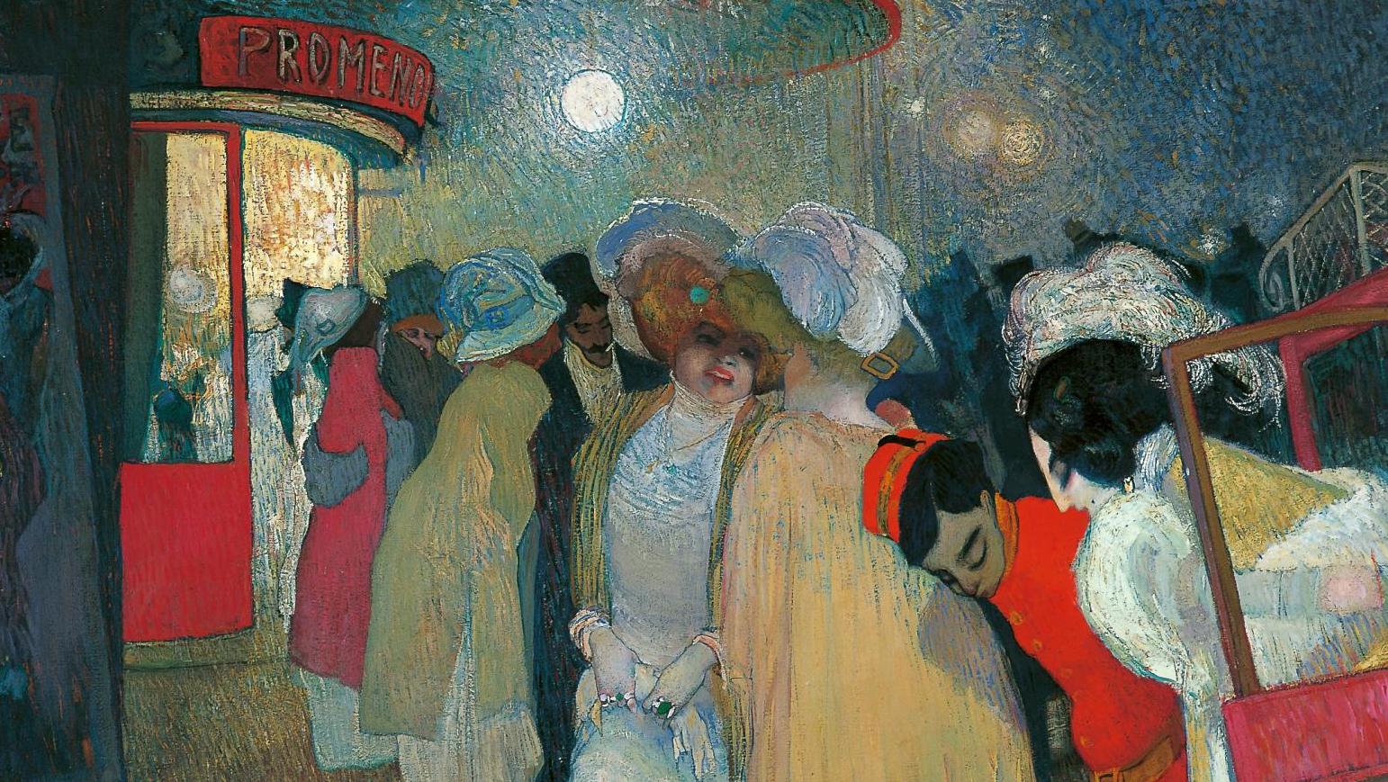Piet Van der Hem, Moulin rouge, vers 1908-1909, huile sur toile, 81 x 100 cm, collection... Nuits électriques au Havre