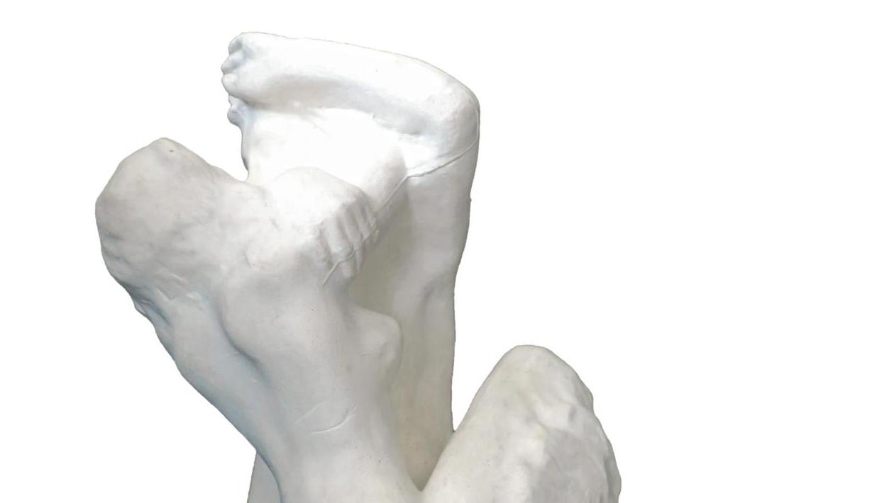 Auguste Rodin (1840-1917), Bacchantes s’enlaçant, plâtre, daté avant 1896, inscrit... Les Bacchantes de Rodin