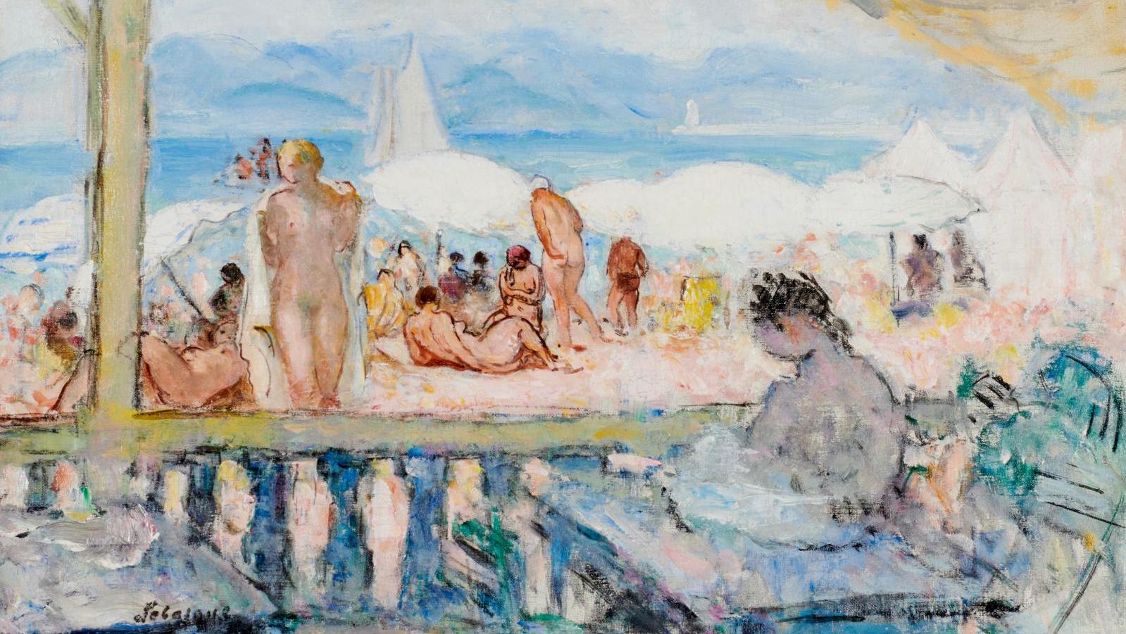 Henri Lebasque (1865-1937), Véranda sur la plage de Cannes (Veranda on the Beach... Henri Lebasque, Painting the Zest for Life