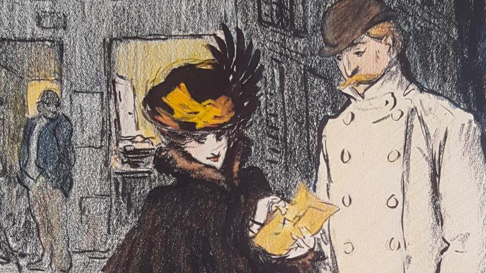 Théophile STEINLEN (1859-1923)Dessin original pour « La Cendre », nouvelle de Maurice... Portrait satirique d’une fin de siècle - Podcast #2