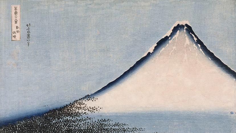 Katsushika Hokusai (1760-1849), Edo Period, 1831, Vent frais par matin clair (Fine... The Snowy Slopes of Mount Fuji