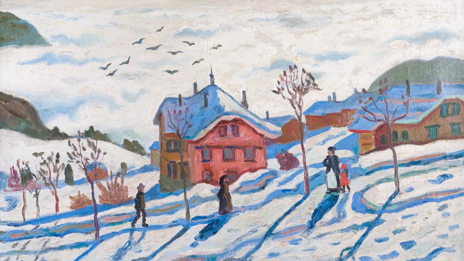 Henri de Saint-Délis (1878-1949), La Dent du Chat, paysage suisse, 1907, huile sur... Saint-Délis, un paysagiste normand en Suisse