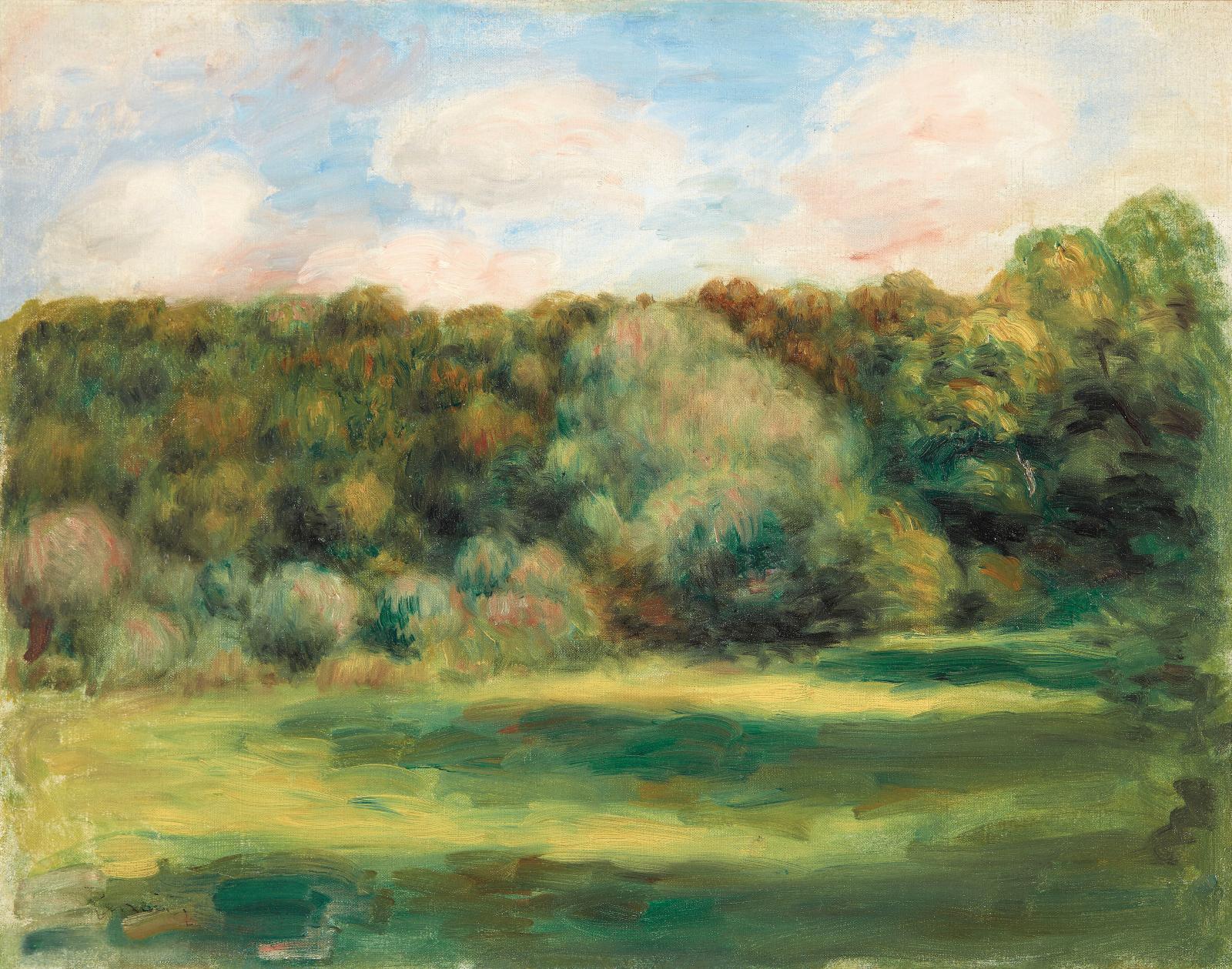 Pierre-Auguste Renoir (1841-1919), Paysage, vers 1885, huile sur toile, 32 x 40,5 cm. Adjugé : 218 400 €